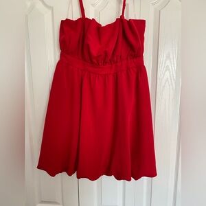 Trinity & Cole spaghetti strap balloon dress.